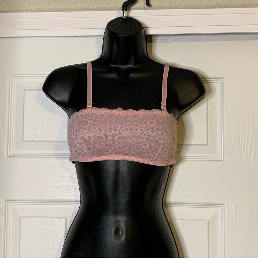 IJAK Pink Lace Strap/Strapless Bandeaus Bra